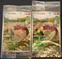 Lot 2 x SEALED Pokemon Koraidon SVP 014 Scarlet Violet ETB Holo Black Star Promo - Image 1