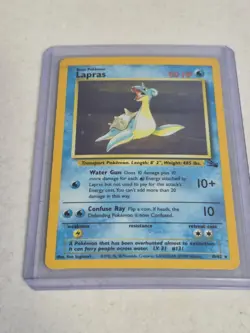 Pokemon TCG Lapras Fossil 10/62 Holo 1999-2000 LP Unlimited - Image 1