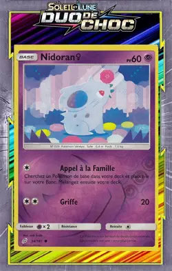 Nidoran ♀ Reverse - SL09:Duo De Choc - 54/181 - Carte Pokemon Neuve Francaise - Image 1