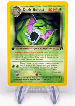 Pokemon Dark Golbat 24/82 Rare Team Rocket 1st Edition 2000 Vintage - Image 1
