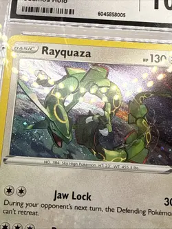 2020 POKEMON BLACK STAR PROMOS COSMOS HOLO #SWSH029 RAYQUAZA CGC 10 - Image 2