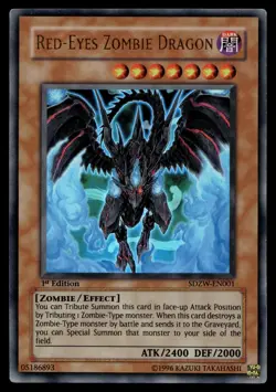 RED-EYES ZOMBIE DRAGON SDZW-EN001 ZOMBIE WORLD STRUCTURE DECK YU-GI-OH - Image 1