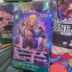 Basil Hawkins Op07 SR Parallel Foil One Piece Tcg JPN - Image 2