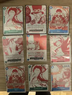 One Piece OP13 3rd Anniversary Treasure Pack Campaign Promo Set of 7 - Image 1