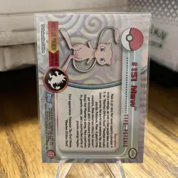 2000 Topps Pokemon TV Animation Edition Series 3 Non Holo #151 Mew Blue Label - Image 2