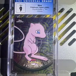 🔥CGC 9🔥Mew Topps Chrome Pokemon card #151 Series 2 2000 movie - Image 1