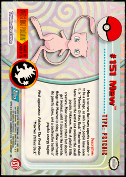 2000 Topps Pokemon TV Animation Edition Series 3 Non Holo #151 Mew - Image 2