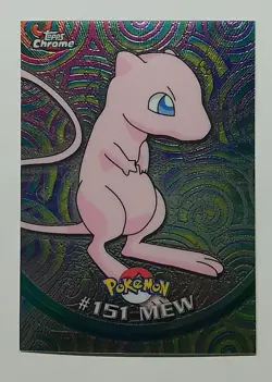 Pokemon Topps Chrome Card 2000 #151 Mew *BOX SPLIT* Mint Condition - Image 3