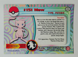 Pokemon Topps Chrome Card 2000 #151 Mew *BOX SPLIT* Mint Condition - Image 4