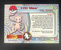 2000 Pokemon Topps Chrome Mew #151 Series 2 - LP condition - Image 2