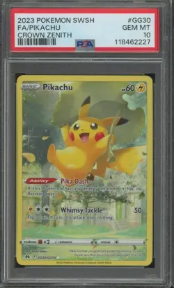2023 Pokemon Crown Zenith PIKACHU #GG30 Galarian Gallery Full Art PSA 10 SEC1 - Image 1
