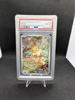 2025 POKEMON SVP EN-SV BLACK STAR PROMO #173 EEVEE PSA 10 - Image 1