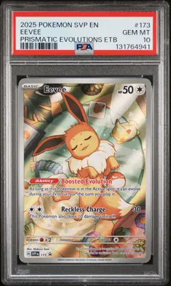 2025 POKEMON SVP EN-SV BLACK STAR PROMO #173 EEVEE PSA 10 - Image 1