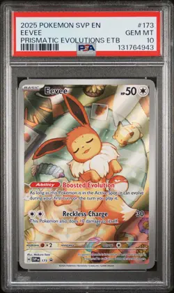 2025 POKEMON SVP EN-SV BLACK STAR PROMO #173 EEVEE PSA 10 - Image 1