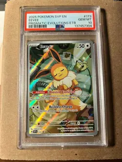 2025 POKEMON SVP EN-SV BLACK STAR PROMO #173 EEVEE PSA 10 - Image 1
