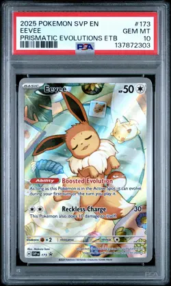 2025 POKEMON SVP EN-SV BLACK STAR PROMO #173 EEVEE PSA 10 - Image 1