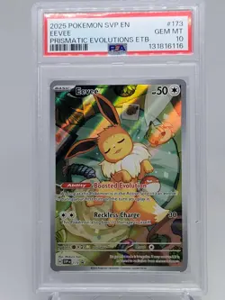 2025 POKEMON SVP EN-SV BLACK STAR PROMO #173 EEVEE PSA 10 - Image 1