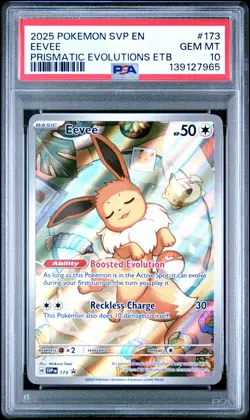 2025 POKEMON SVP EN-SV BLACK STAR PROMO #173 EEVEE PSA 10 - Image 1