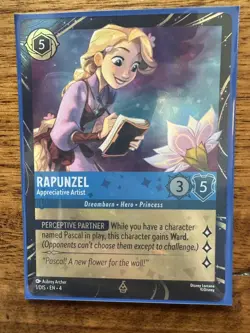 Disney Lorcana Rapunzel Epcot Festival of Arts Promo Trading Card Holo 2026 - Image 1