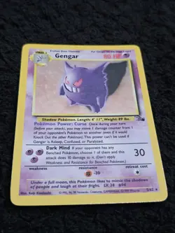 Pokemon TCG Rare Holo Fossil Gengar Card 5/62 Mint Condition WOTC Unlimited - Image 4