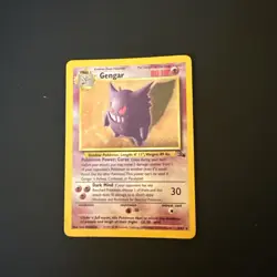 Pokemon TCG Gengar Holo Rare Card 5/62 Fossil Unlimited 1999 - Image 1