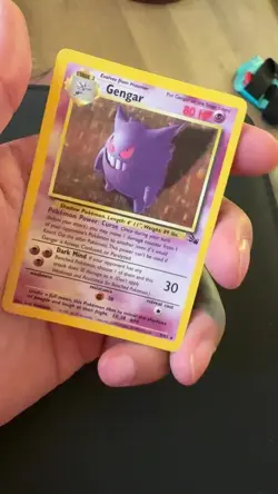 Pokemon TCG Gengar Holo Rare Card 5/62 Fossil Unlimited 1999 - Image 2