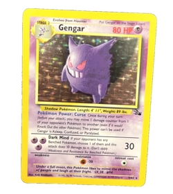 Pokemon TCG Gengar 5/62 Holo Rare Vintage Fossil Unlimited NM/LP - Image 1