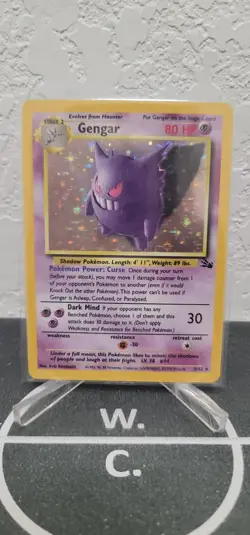 Pokemon TCG Gengar Holo Rare Card 5/62 Fossil Unlimited 1999 - Image 1
