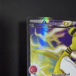 Pokemon TCG Ampharos EX Full Art Card 87/98 XY Ancient Origins Holo LP - Played - Image 3
