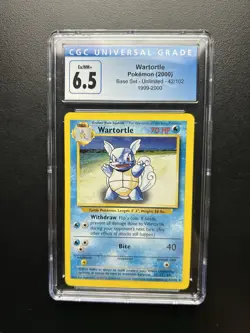 2000 Pokemon Base Set Unlimited Wartortle 42 /102 CGC 6.5 EX/Near mint+ - Image 1