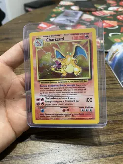 Pokemon Tcg 1999 Charizard Holo (Italian) Base Set #4/102 very lp SWIRL - Image 1