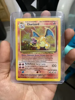 Pokemon Tcg 1999 Charizard Holo (Italian) Base Set #4/102 very lp SWIRL - Image 5