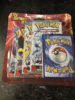 Pokemon TCG Lightning Set 4 Packs + 1 Bonus Card! Brand New/Sealed! - Image 1