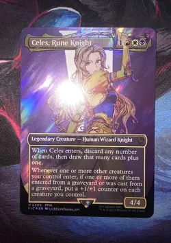 MTG - FIC - Celes, Rune Knight (Borderless) (Surge Foil) #209 - Near Mint - Image 1