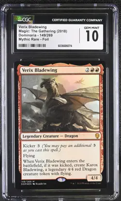 VERIX BLADEWING Dominaria Foil Mythic CGC 10 Gem Mint MTG [Nostalgium] - Image 1