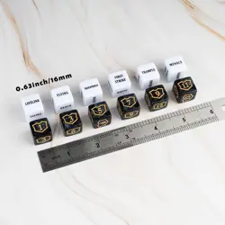 48 Pieces Shield MTG Dice Counters Ability Keywords Counter 16mm, Black - Image 3