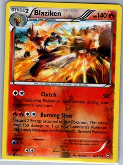 Blaziken 14/111 Reverse Holo XY - Furious Fists - Pokemon Card - NM - Image 1