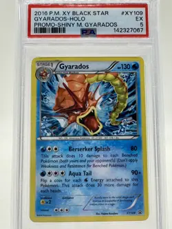 2016 PM XY Black Star Promo GYRADOS-HOLO #XY109 Pokemon PSA 5 - Image 1