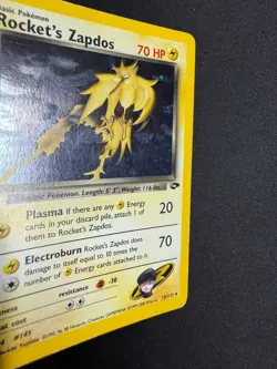 Pokemon Rocket's Zapdos 15/132 Gym Challenge Rare Holo Unlimited Wizards ENG - Image 3