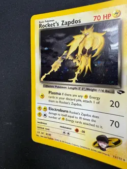 Pokemon Rocket's Zapdos 15/132 Gym Challenge Rare Holo Unlimited Wizards ENG - Image 4