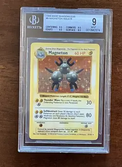 Pokemon Magneton Base Set Shadowless Holo Rare 009/102 BGS 9 - Image 1