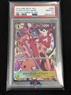 One Piece JPN EB01 Memorial Collection Charlotte Flampe Alternate Art PSA 10 - Image 1