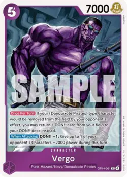 Vergo (OP14-061) Rare - One Piece The Azure Sea's Seven - Image 1