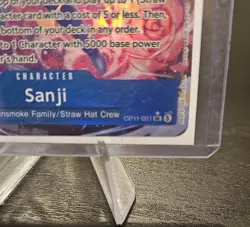 One Piece TCG Sanji OP11-051 a Fist of Divine Speed Foil Alternate Art SR - Image 2
