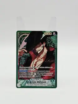 One Piece Dracule Mihawk OP14-020 (Alternate Art) Leader The Azure Sea's Seven - Image 1