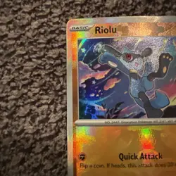 Riolu 50/131 Pokemon TCG Prismatic Evolutions Masterball Holo Near Mint - Image 2
