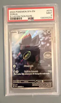 Pokemon TCG Illustration Rare Zorua #75/64 Shrouded Fable PSA 9 - Image 1