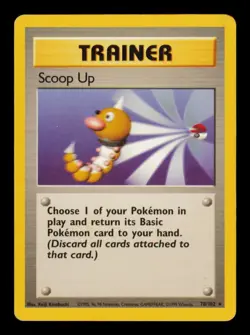 Pokemon Card Scoop Up 78/102 Base Set Vintage Trainer WOTC Rare LP 1999 - Image 1