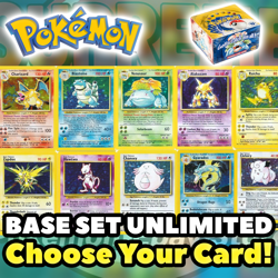 Pokemon BASE SET UNLIMITED Choose Your Card! 1999 VINTAGE WOTC LP/MP ENGLISH - Image 1