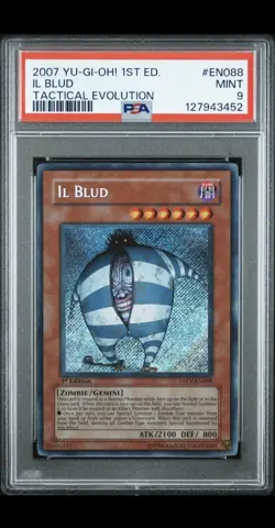 YUGIOH TAEV-EN088 IL BLUD SECRET RARE HOLO FOIL CARD PSA 9 MINT - Image 1